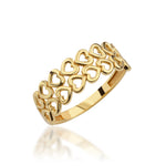 Load image into Gallery viewer, 14K Solid Gold Heart Ring Y289