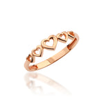 Load image into Gallery viewer, 14K Solid Gold Heart Ring Y290