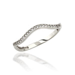 Load image into Gallery viewer, 14K Solid Gold Wave Ring Y350