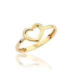 Load image into Gallery viewer, 14K Solid Gold Heart Ring Y293