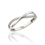 Load image into Gallery viewer, 14K Solid Gold Criss Cross Ring Y312