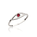 Load image into Gallery viewer, 14K Solid Gold Evil Eye Ring Y308