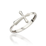 Load image into Gallery viewer, 14K Solid Gold Cross Ring Y332