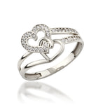 Load image into Gallery viewer, 14K Solid Gold Band Heart Ring Y355