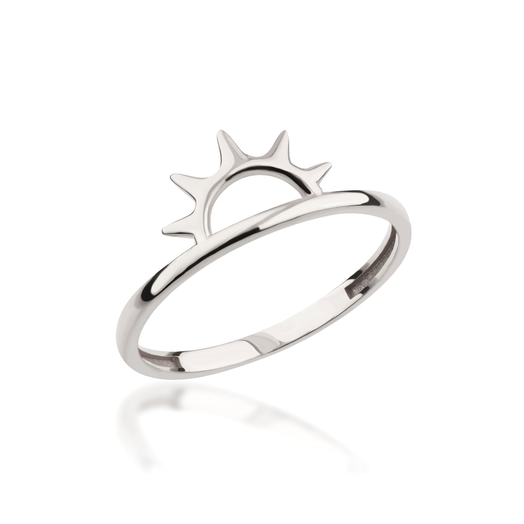 14K Solid Gold Sun Ring Y301