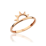 Load image into Gallery viewer, 14K Solid Gold Sun Ring Y301