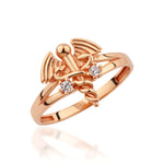 Load image into Gallery viewer, 14K Solid Gold Caduceus Symbol Ring Y372