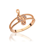 Load image into Gallery viewer, 14K Solid Gold Treble Clef Ring Y296