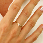 Load image into Gallery viewer, 4K Solid Gold Marquis Ring Y370