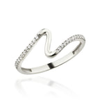 Load image into Gallery viewer, 14K Solid Gold Wave Ring Y362