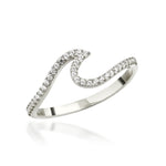 Load image into Gallery viewer, 14K Solid Gold Wave Ring Y363
