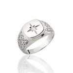 Load image into Gallery viewer, 14K Solid Gold North Star Men Ring EY17