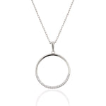 Load image into Gallery viewer, 14K Solid Gold Circle Necklace K129