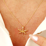 Load image into Gallery viewer, 14K Solid Gold Dragonfly Necklace K159