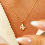 Load image into Gallery viewer, 14K Solid Gold Cross Necklace K161