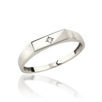 Load image into Gallery viewer, 14K Solid Gold Rectangular Signet Ring Y334