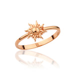 Load image into Gallery viewer, 14K Solid Gold Sun Ring Y326