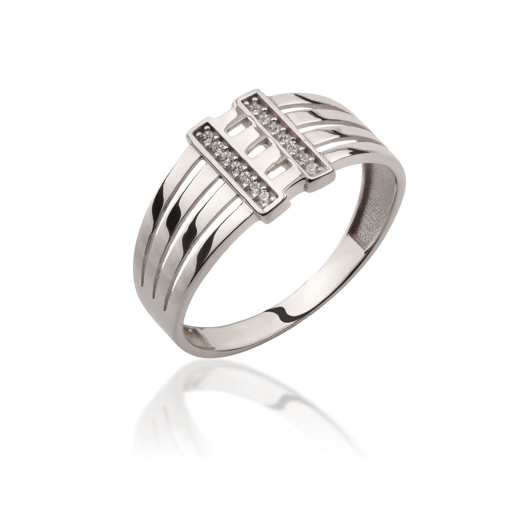14K Solid Gold Wide Band Ring Y274