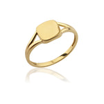 Load image into Gallery viewer, 14K Solid Gold Square Signet Ring Y258