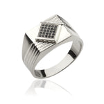 Load image into Gallery viewer, 14K Solid Gold Signet Men Ring EY12