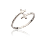 Load image into Gallery viewer, 14K Solid Gold Cross Ring Y260