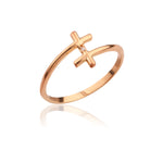 Load image into Gallery viewer, 14K Solid Gold Cross Ring Y260