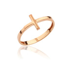 Load image into Gallery viewer, 14K Solid Gold Cross Ring Y80