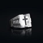Load image into Gallery viewer, 14K Solid Gold Men Cross Ring EY4