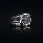Load image into Gallery viewer, 14K Solid Gold Square Men Ring EY10