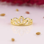 Load image into Gallery viewer, 14K Solid Gold Crown Ring Y263
