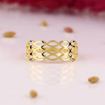Load image into Gallery viewer, 14K Solid Gold Braid Ring Y265