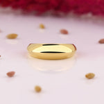 Load image into Gallery viewer, 14K Solid Gold 2 Edge Dome Ring Y271