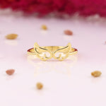 Load image into Gallery viewer, 14K Solid Gold Angel Wings Ring Y55