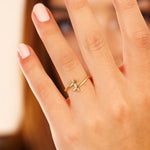 Load image into Gallery viewer, 14K Solid Gold Cross Ring Y260