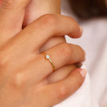 Load image into Gallery viewer, 14K Solid Gold Birthstone Ring Y270