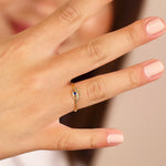 Load image into Gallery viewer, 14K Solid Gold Evil Eye Ring Y257