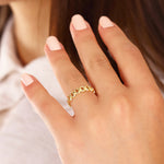 Load image into Gallery viewer, 14K Solid Gold Chain Ring Y268