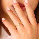 Load image into Gallery viewer, 14K Solid Gold Mobius Ring Y45