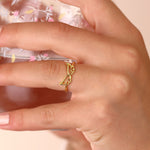 Load image into Gallery viewer, 14K Solid Gold Angel Wings Ring Y55