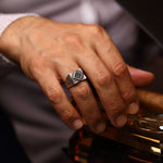 Load image into Gallery viewer, 14K Solid Gold Signet Men Ring EY12