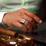 Load image into Gallery viewer, 14K Solid Gold Men Cross Ring EY4