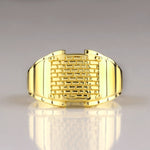 Load image into Gallery viewer, 14K Solid Gold Band Men Ring EY15