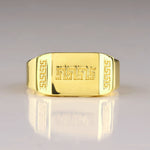 Load image into Gallery viewer, 14K Solid Gold Greek Men Ring EY7