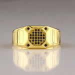 Load image into Gallery viewer, 14K Solid Gold Signet Men Ring EY14