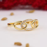 Load image into Gallery viewer, 14K Solid Gold Chain Ring Y309