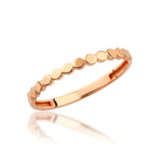 Load image into Gallery viewer, 14K Solid Gold Bead Flat Circle Ring Y346