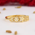 Load image into Gallery viewer, 14K Solid Gold Band Cross Ring Y300