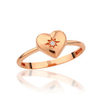 Load image into Gallery viewer, 14K Solid Gold Heart Ring Y313