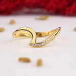 Load image into Gallery viewer, 14K Solid Gold Wave Ring Y291