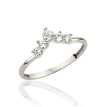 Load image into Gallery viewer, 14K Solid Gold V Ring Y340
